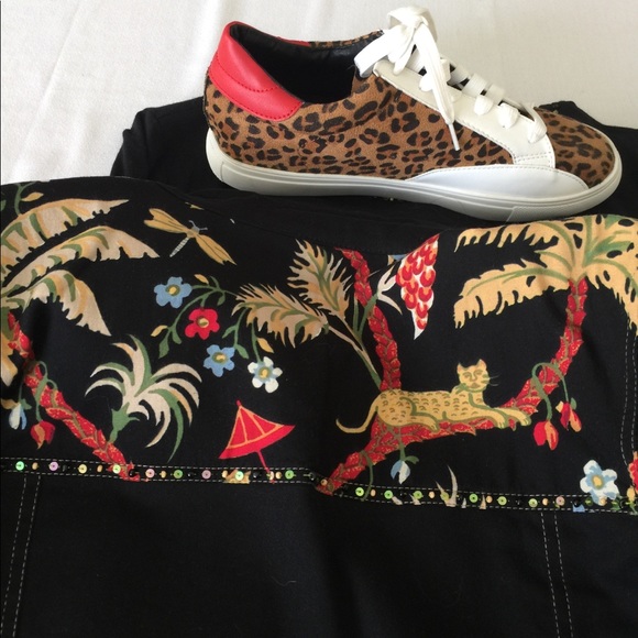 Vanity collection jkt+top black/Animal print small - Picture 6 of 8